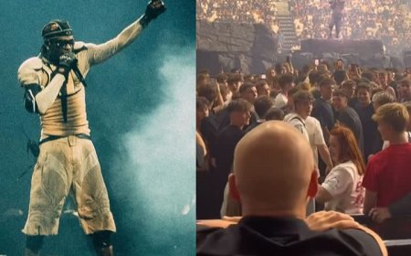 Umugabo wari wicaye yahagaritse igitaramo cya Travis Scott