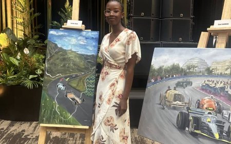 Minisitiri yabashimiye! Abana b’i Rwanda bahanze ibihangano bigaragaza amateka y’umukino wo gusiganwa mu modoka- Amafoto