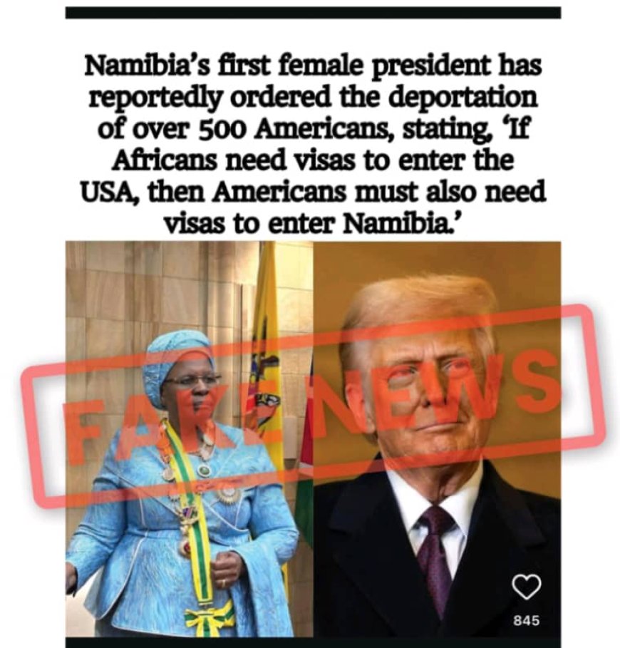 Perezida wa Namibia, Nandi- Ndaitwah yihakanye ibimuhanganisha n'Amerika