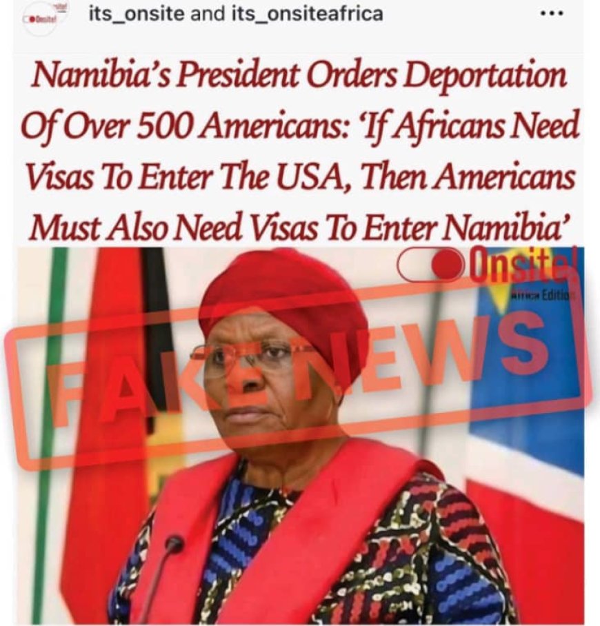 Perezida wa Namibia, Nandi- Ndaitwah yihakanye ibimuhanganisha n'Amerika