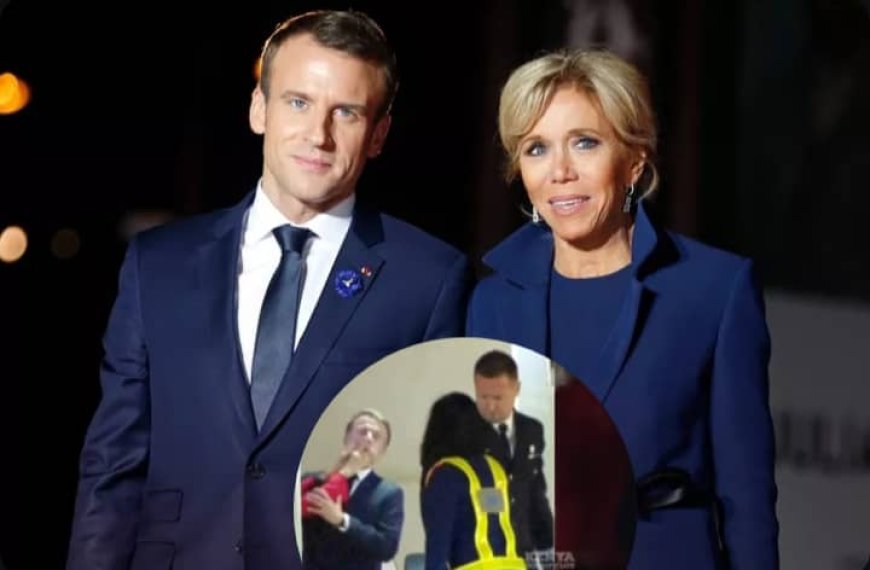 Amurusha imyaka 25: Icyo Perezida w'U Bufaransa, Emmanuel Macron avuga ku byavuzwe ko yakubiswe n’umugore we, Brigitte