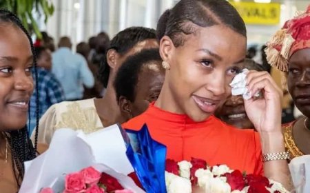 Miss Natasha Nyonyozi yagarutse muri Uganda asuka amarira - AMAFOTO