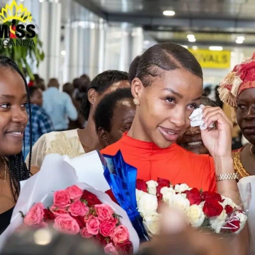 Miss Natasha Nyonyozi yagarutse muri Uganda asuka amarira - AMAFOTO