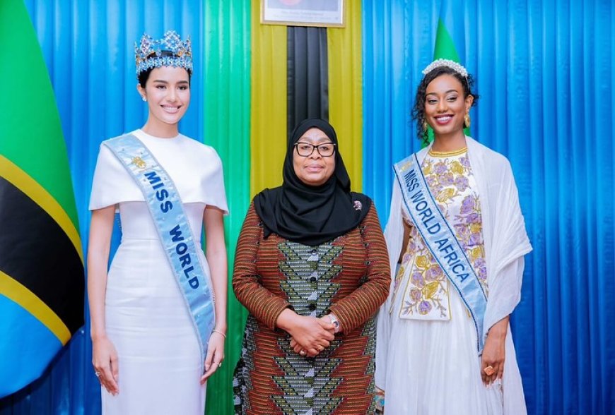 Amagambo yihariye Miss World 2025, Opal Suchata yavuze kuri Perezida wa Tanzania, Samia Suluhu - AMAFOTO