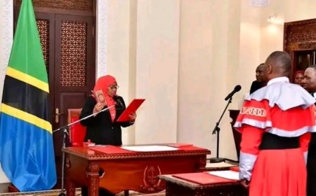 Perezida Samia yarahiriye kuyobora Tanzania muri manda ya mbere