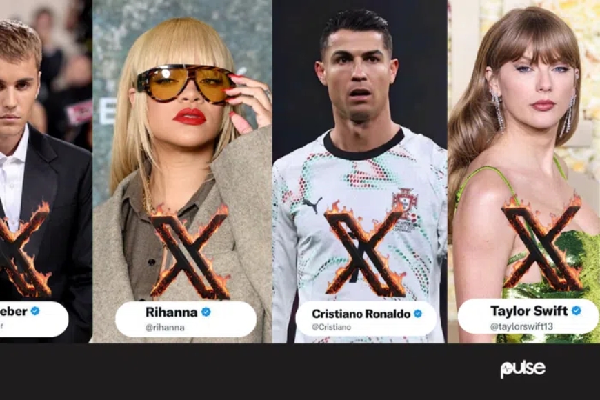 Rihanna, Cristiano, Taylor Swift n’abandi bakomeje kubura miliyoni z’ababakurikira kuri X(Twitter)