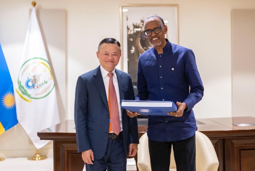 Perezida Kagame yagiranye ibiganiro n'abarimo Jack Ma washinze Alibaba Group