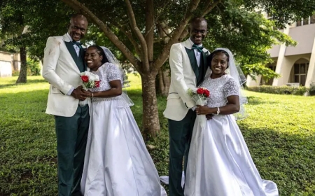 Impanga z’abahungu zashyingiranywe n’impanga z’abakobwa ku munsi umwe